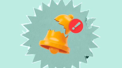 Mitä tarkoittaa zero-click ja miksi termi on olennainen ymmärtää? Kuvituskuvassa huutomerkki ja kello